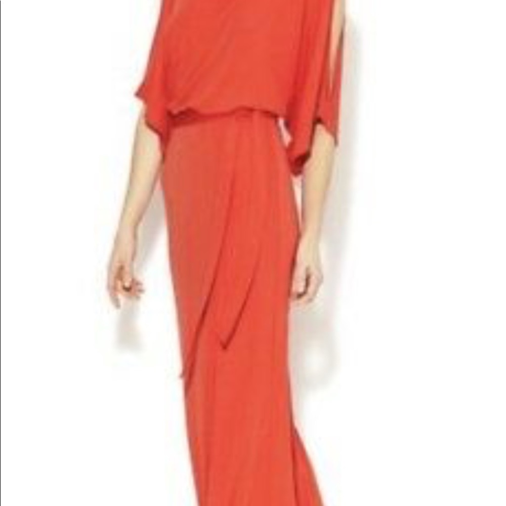 TRINA TURK coral orange dress!